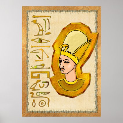 Pharaoh Hieroglyphics Folk Art Print