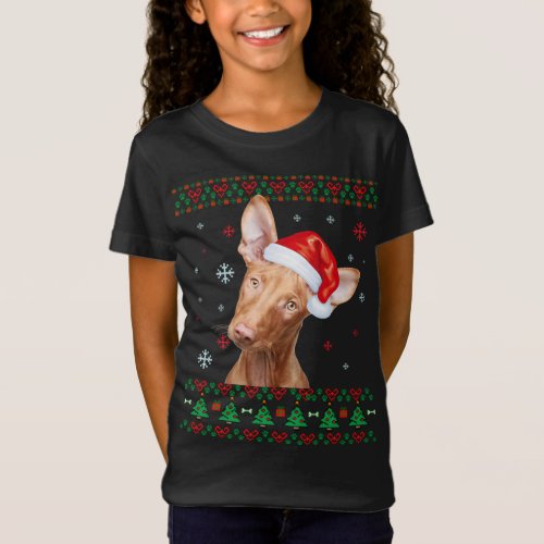 Pharaoh Hound Christmas Santa Ugly Sweater Dog