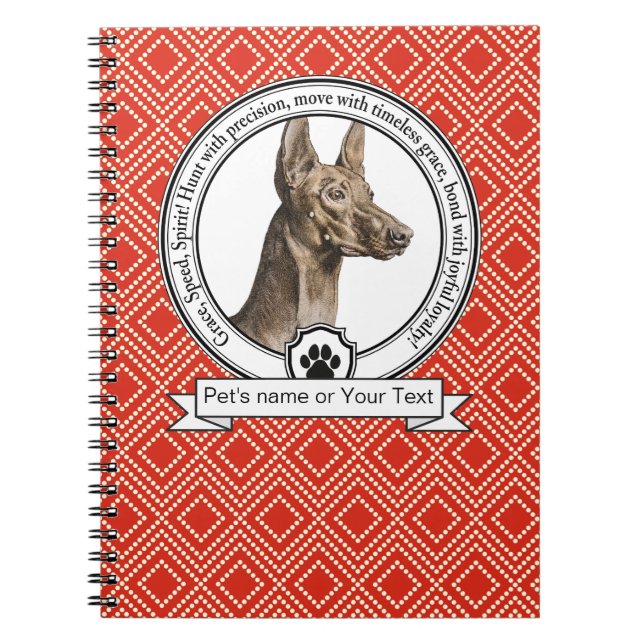 Pharaoh Hound Credo Spiral Photo Notebook (Front)
