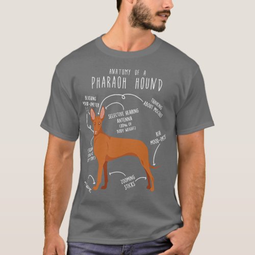 Pharaoh Hound Dog Anatomy 2 T_Shirt