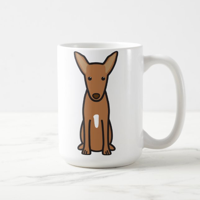 Pharaoh Hound Dog Cartoon Coffee Mug (Right)