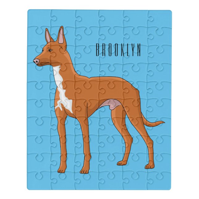 Pharaoh hound dog cartoon illustration  jigsaw puzzle (Puzzle Vertical)
