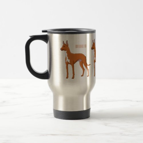 Pharaoh hound dog cartoon illustration  paperweigh travel mug
