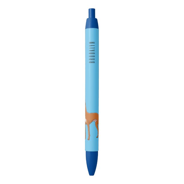 Pharaoh hound dog cartoon illustration pen (Front Vertical)