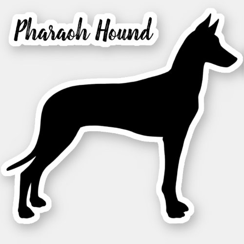 Pharaoh Hound Dog Silhouette Vinyl Sticker
