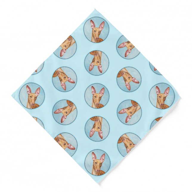 Pharaoh Hound Painting Chestnut Original Dog Art Bandana (Front)