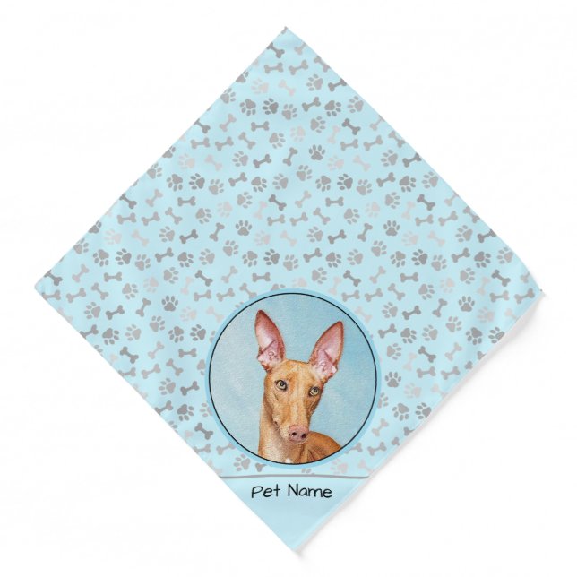Pharaoh Hound Painting Chestnut Original Dog Art Bandana (Front)