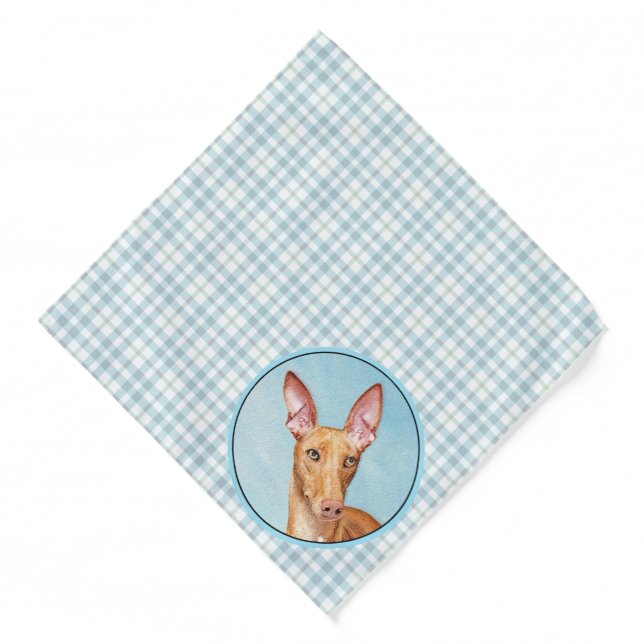 Pharaoh Hound Painting Chestnut Original Dog Art Bandana (Front)