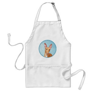 Pharaoh Hound Painting - Cute Original Dog Art Adult Apron