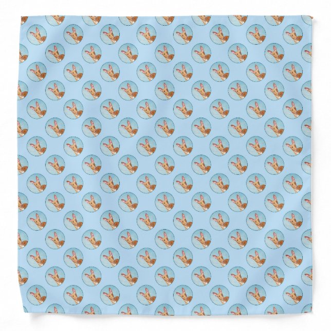 Pharaoh Hound Painting - Cute Original Dog Art Bandana (Front)