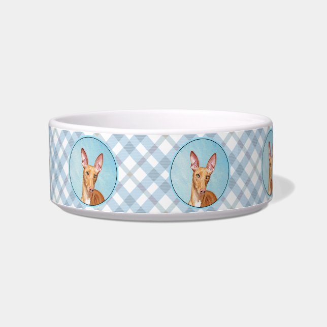 Pharaoh Hound Painting - Cute Original Dog Art Bowl (Left)