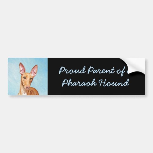 Pharaoh Hound Painting _ Cute Original Dog Art Bumper Sticker