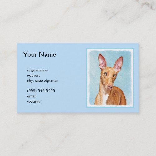 Pharaoh Hound Painting _ Cute Original Dog Art Business Card