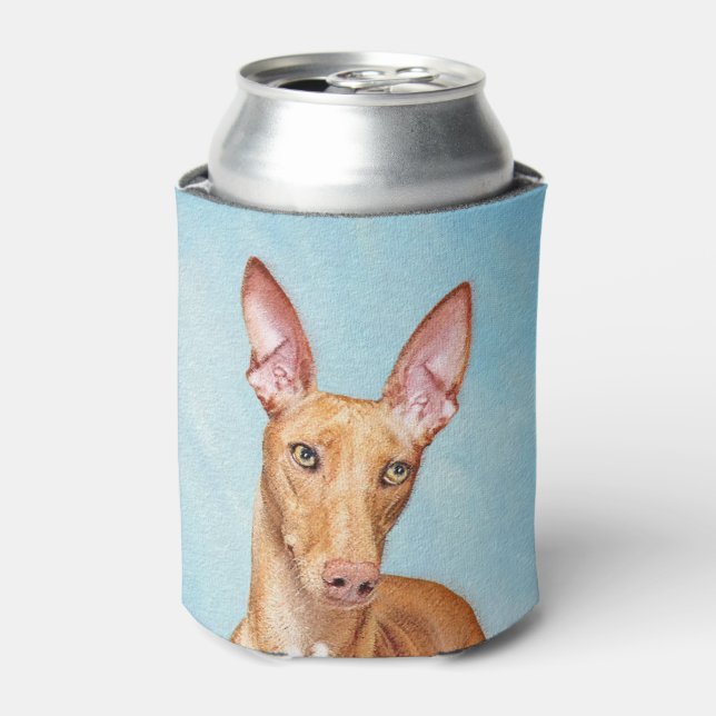 Pharaoh Hound Painting - Cute Original Dog Art Can Cooler (Can Front)