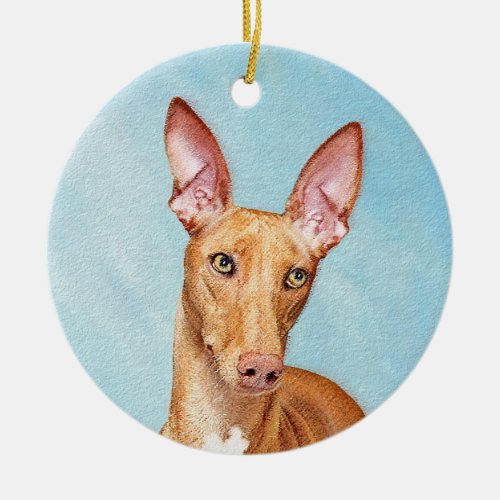Pharaoh Hound Painting _ Cute Original Dog Art Ceramic Ornament