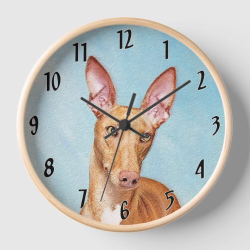 Pharaoh Hound Painting _ Cute Original Dog Art Clock