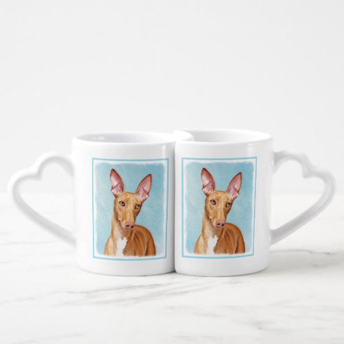 Pharaoh Hound Painting _ Cute Original Dog Art Coffee Mug Set