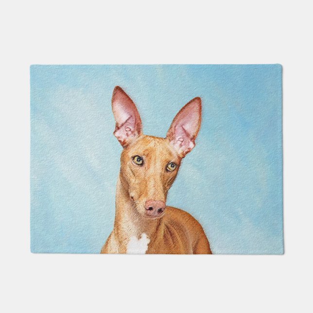 Pharaoh Hound Painting - Cute Original Dog Art Doormat (Front)