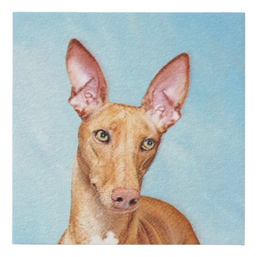 Pharaoh Hound Painting _ Cute Original Dog Art Faux Canvas Print