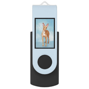 Pharaoh Hound Painting - Cute Original Dog Art Flash Drive