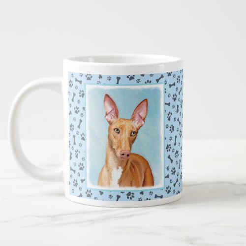 Pharaoh Hound Painting _ Cute Original Dog Art Giant Coffee Mug