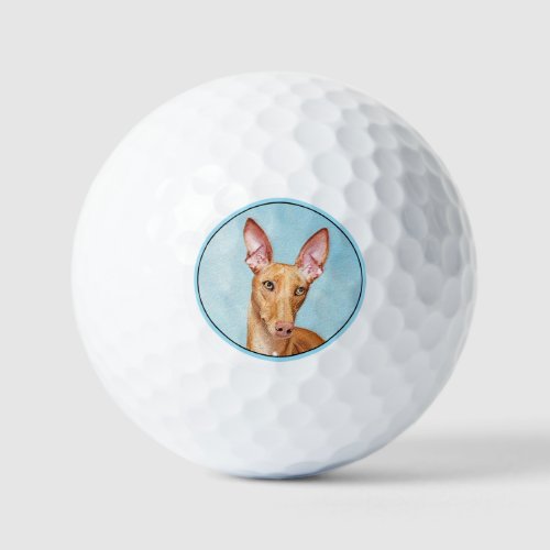 Pharaoh Hound Painting _ Cute Original Dog Art Golf Balls