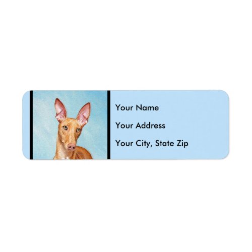 Pharaoh Hound Painting _ Cute Original Dog Art Label