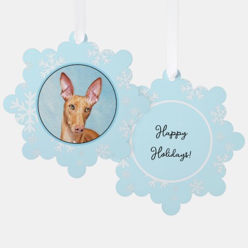 Pharaoh Hound Painting _ Cute Original Dog Art Ornament Card