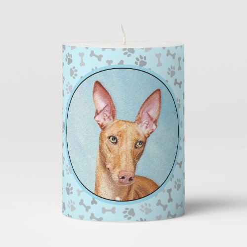 Pharaoh Hound Painting _ Cute Original Dog Art Pillar Candle