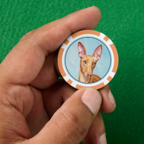 Pharaoh Hound Painting _ Cute Original Dog Art Poker Chips