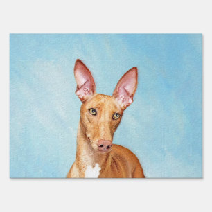 Pharaoh Hound Painting - Cute Original Dog Art Sign