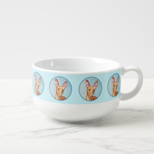 Pharaoh Hound Painting _ Cute Original Dog Art Soup Mug