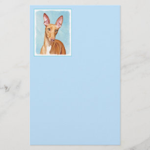 Pharaoh Hound Painting - Cute Original Dog Art Stationery