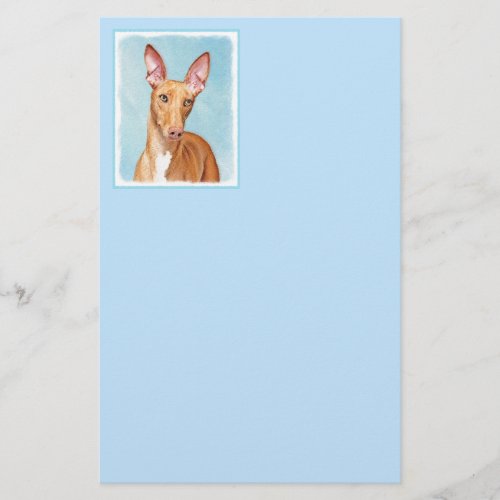 Pharaoh Hound Painting _ Cute Original Dog Art Stationery