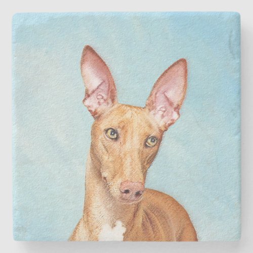 Pharaoh Hound Painting _ Cute Original Dog Art Stone Coaster