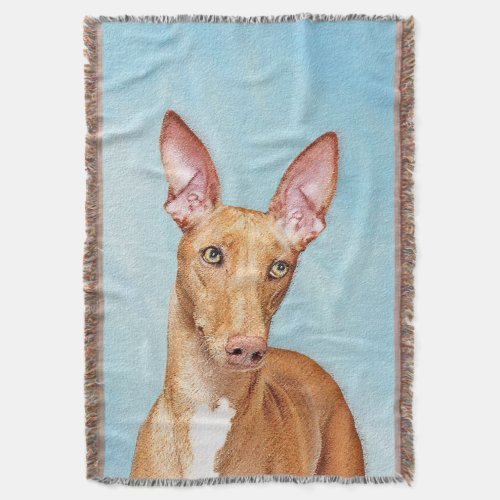 Pharaoh Hound Painting _ Cute Original Dog Art Throw Blanket