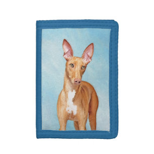 Pharaoh Hound Painting - Cute Original Dog Art Trifold Wallet