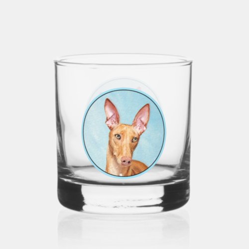 Pharaoh Hound Painting _ Cute Original Dog Art Whiskey Glass