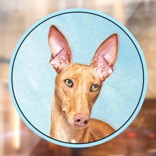 Pharaoh Hound Painting _ Cute Original Dog Art Window Cling