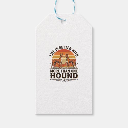 Pharaoh Hound Shirt Vintage Dog Lover Sunset Desig Gift Tags
