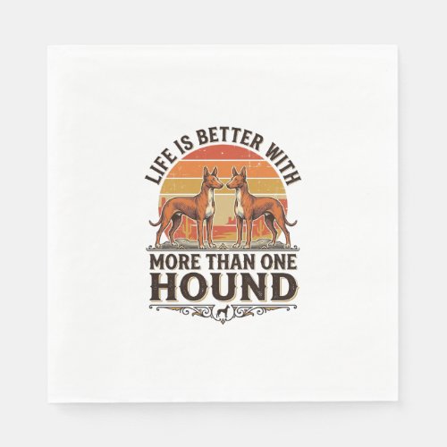 Pharaoh Hound Shirt Vintage Dog Lover Sunset Desig Napkins
