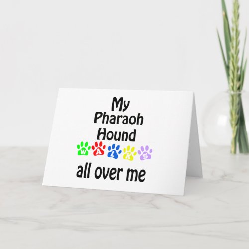 Pharaoh Hound Walks Design Holiday Card