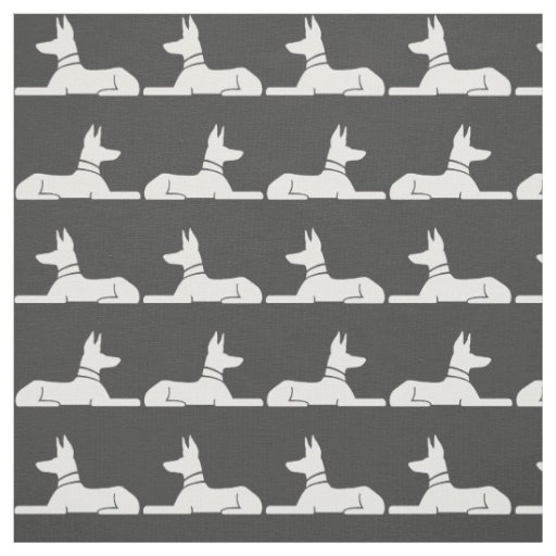 Pharaoh Hounds Egyptian Dogs Grey and White Fabric