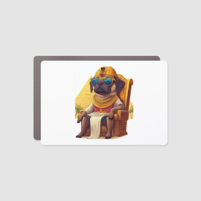 Pharaoh Pug � Ancient Egypt Dog Car Magnet (Front)