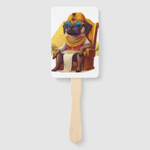 Pharaoh Pug � Ancient Egypt Dog Hand Fan