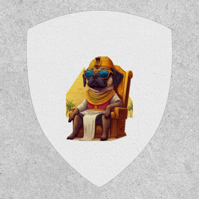 Pharaoh Pug � Ancient Egypt Dog Patch (Front)