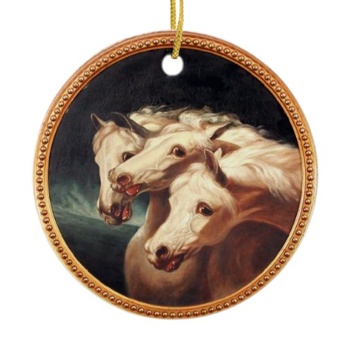 Pharaoh’s Chariot Horses Ceramic Ornament