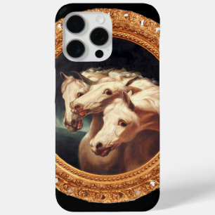 Pharaoh’s Chariot Horses in Black iPhone 15 Pro Max Case