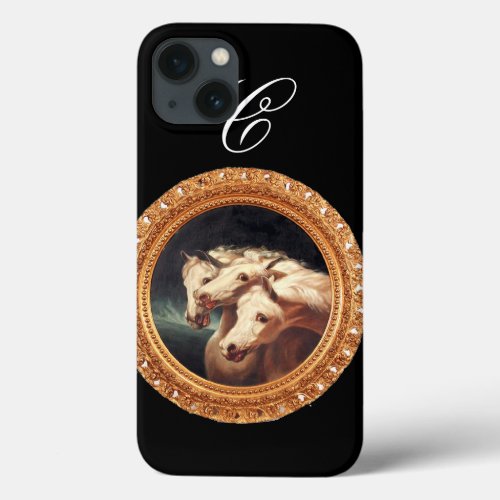 Pharaohs Chariot Horses Monogram iPhone 13 Case