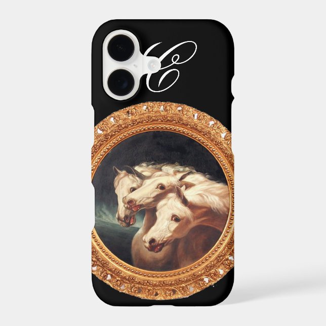 Pharaoh’s Chariot Horses Monogram Iphone Case (Back)